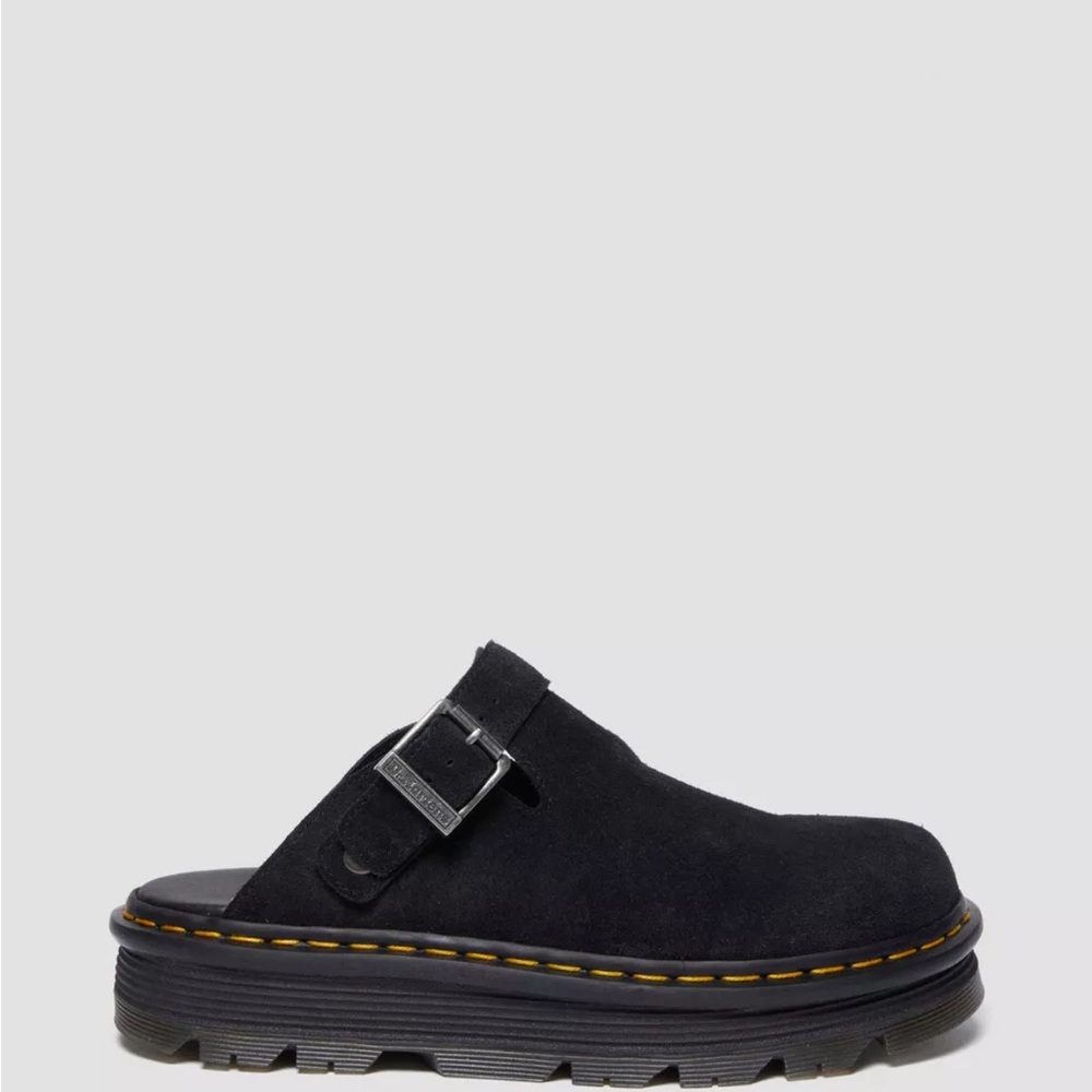 Dr. Martens Black Mules with Chunky Sole